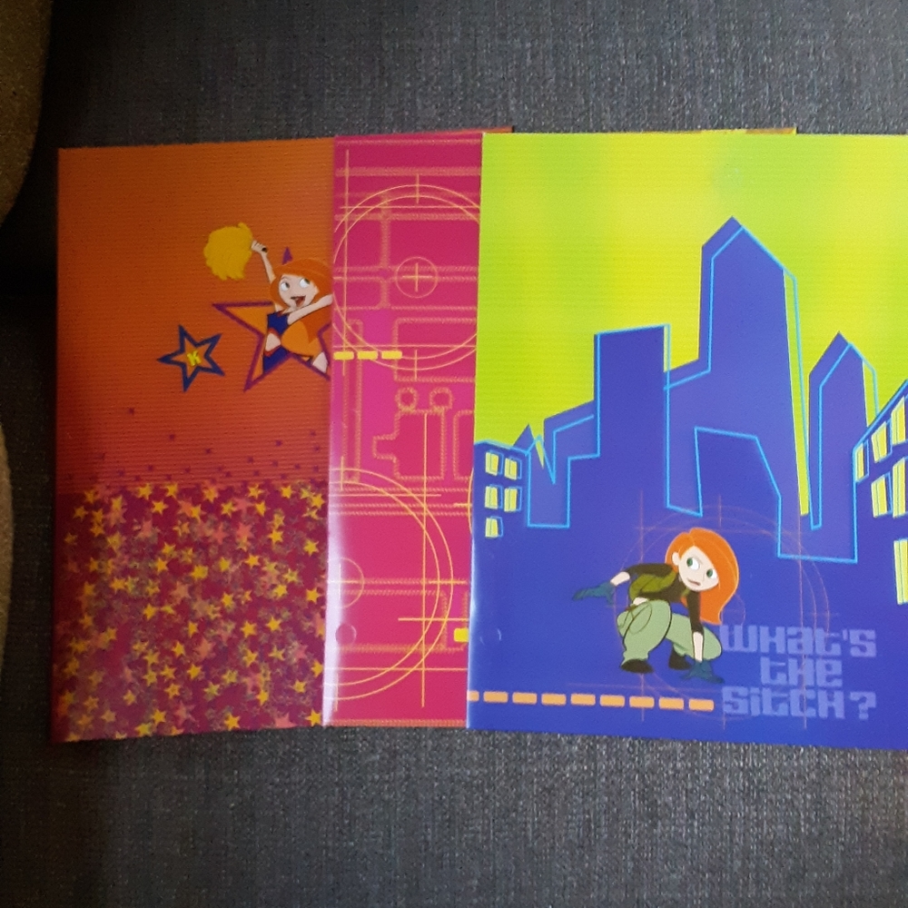 6 Kim Possible 2 Pocket School Folders